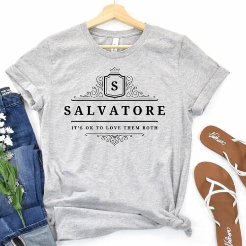 Salvatore Boarding School Tshirt for Teenage Women Harajuku Tops The Vampire Diaries The Originals Cute Tee Mystic Falls T Shirt