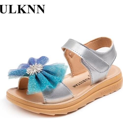 ULKNN Girls Sandals 2021 New Summer Kids Non-slip Soft-soled Shoes Childrens Beach Shoes Princess Soft-soled Sandal Shoes