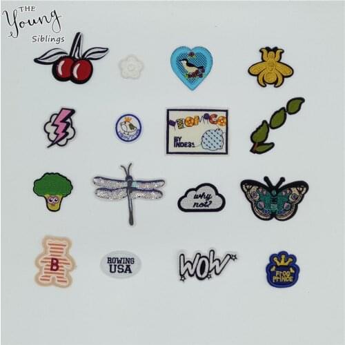 Mixed high quality fashion For Clothing Iron On Embroidered Applique DIY Apparel Accessories Badges Patches For Clothing Fabric