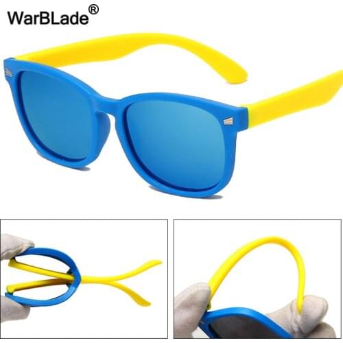 WarBlade Fashion Polarized Kids Sunglasses TR90 Silicone Boy Girl Sun Glasses Children Baby Outdoors Goggle Shades Eyewear UV400