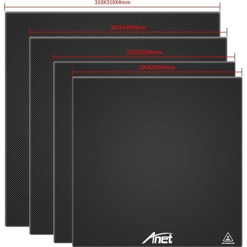 Ultra Base Heated Bed Build Surface Glass Plate For Anet 3D Printer A8 A6 A8Plus ET4 ET4X ET4Pro ET5X Tempered Glass Platform