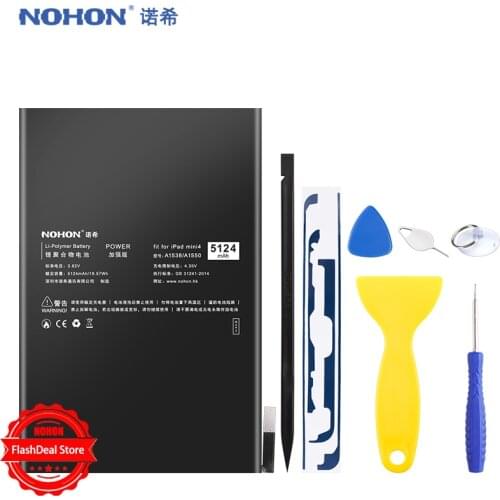 Tablet Battery For Apple iPad Mini 4 Mini4 A1538 A1546 A1550 Replacement Battery 5124mAh High Capacity Bateria Free Tools