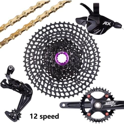 ZTTO MTB Bike 12 Speed Groupset Rear Derailleur Shifter Crankset Chain 11-52T Cassette Ultralight 12S Freewheel K7 for HG hub