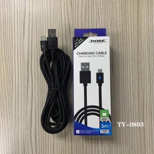 PS5 Charging 3M Cable Type C Transmission Power Line Gamepad Charger With LED Lndicator Light For PlayStation 5 PS5 Accessories