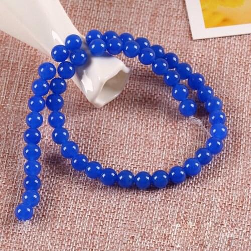 Green chalcedony jewelry accessories DIY Jinlan semi-finished Beaded Beads special offer wholesale