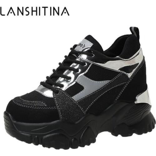 High Platform Women Sneakers New Spring Thick Sole Casual Shoes Breathable Mesh Walking Summer Chunky Shoes Woman Zapatos Mujer