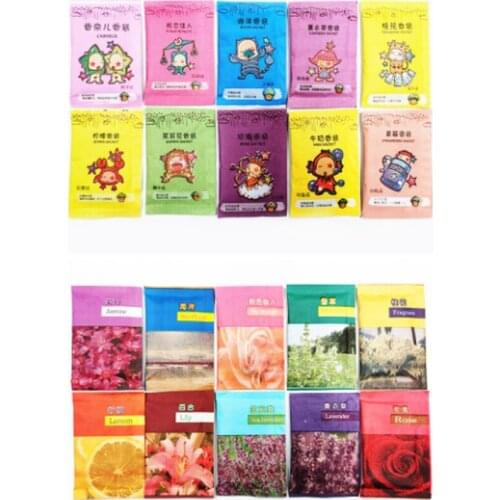 12 Kinds Smell Hanging Spice Sachets Aromatherapy Air Fresh Scent Bag Deodorant Mouldproof Insect Wardrobe Sachet Flower Perfume