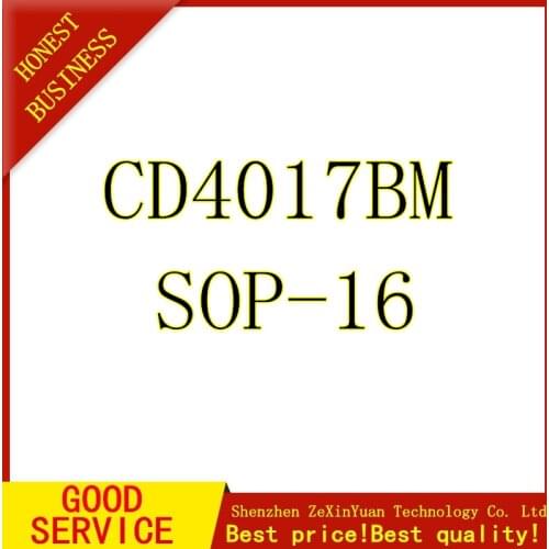 200PCS CD4017BM CD4017 Decimal Counter Patch SOP-16 HEF4017BT