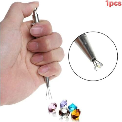 4 Claws Beads Holder Pick-up Tool Diamond Gems Prong Holder Tweezer Catcher Grabber High Precision Body Tattoo Piercing Tool