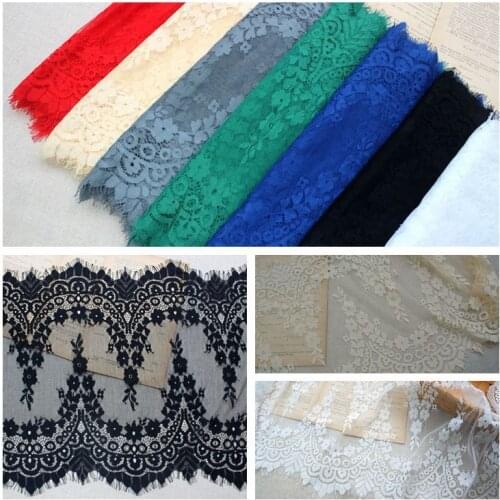 7 colors high-quality eyelash lace trim for DIY clothing accessories curtain dress material