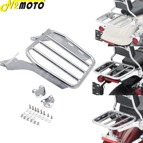 For Harley Softail Slim FLSL Street Bob FXBB Deluxe FLDE Heritage Classic 114 FLHC FLHCS Rear Sissy Bar Backrest Luggage Rack