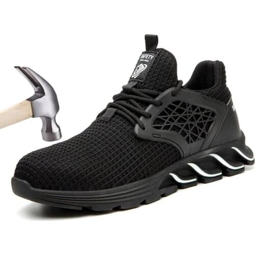 Work Boots Men Safety Shoes Mens Steel Toe Indestructible Women Safty Shoe Breathable Anti-smashing Puncture-Proof Sneakers