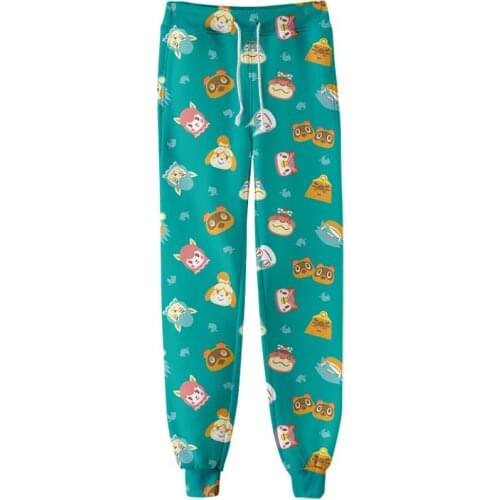 Hot New Animal Crossing Fashion Print Trousers Jogger Pants Streetwear Long Pants Casual Sweatpants Good Quality Cartoon Winter