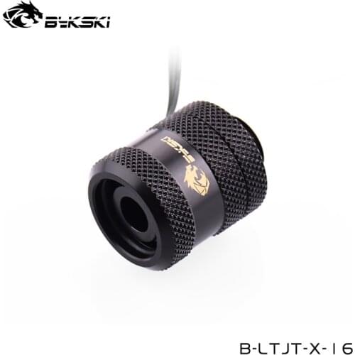 Bykski G1/4" 12x16mm PETG Tube Fittings With Light Strip OD16MM Acrylic Rigid Tube Fittings Silver ,Black,B-LTJT-X-16