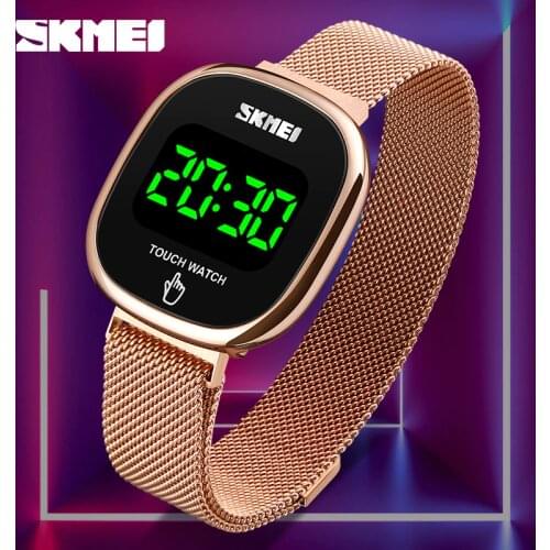 Fashion Digital Watches Women Men Watch Luxury Brand SKMEI Stainless Steel Wristwatch Led Light Date Display Clock Watch Male