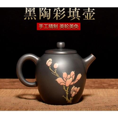 240-260ml Chinese Jianshui Purple Clay Pure Handmade Tea Pot(Not Yixing Zisha) Ceramic Kung Fu Tea Set Drinkware Tea Ceremony