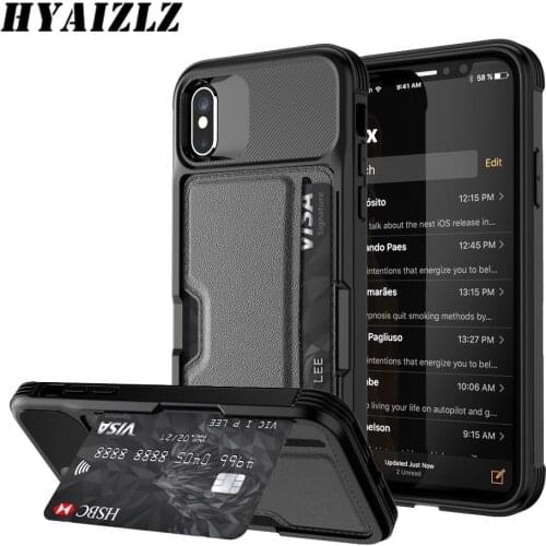 Case for iPhone 12 mini 11 Pro Max XR SE 2020 6 7 8 X Cover Card Slot with Car Magnet Back Cover XS MAX Soft TPU Phone Cases