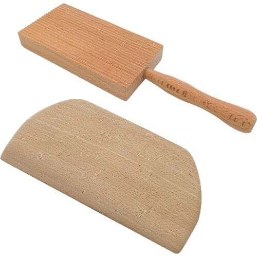 Wooden Pasta Machine Macaroni Board Spaghetti Pasta Gnocchi Boards Maker Cutter Kitchen Tool Baby Food Supplement Molds