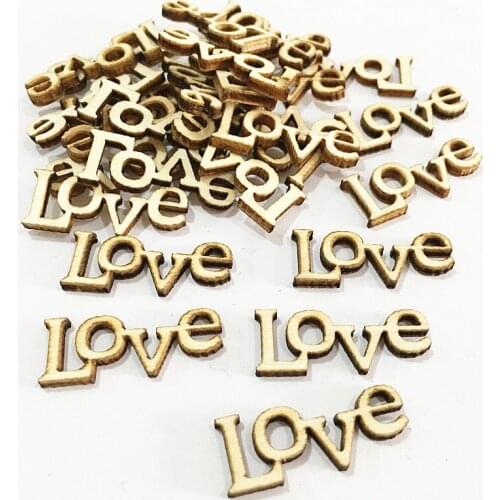 Wooden letter decoration "LOVE" natural wood crafts DIY handmade