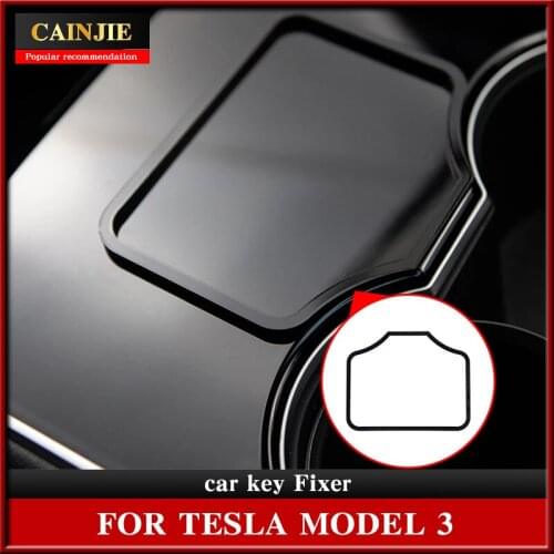Model3 Car Engine Start Card Key Trim Frame Holder Fixer Limiting Sticker For Tesla Model 3 Y Accessories Three 2020