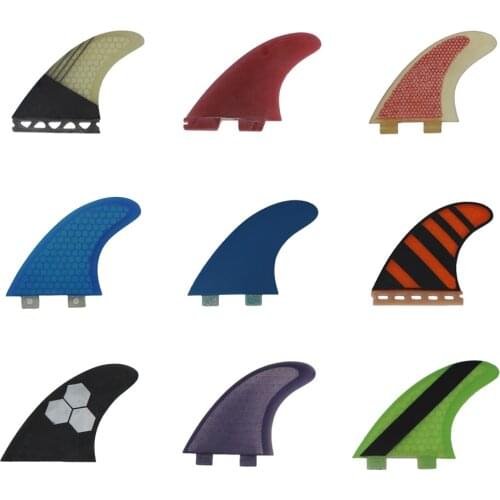 FCS FUTURE G5 G7 Surfboard Fins Honeycomb Wood Veneer Surf Fin 3pcs Per Set