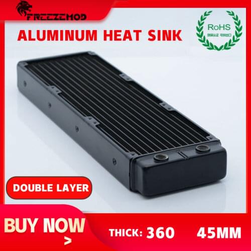 FREEZEMOD Water Cooling Aluminum Radiator Computer Double Layer Heat Sink ROHS Certification 45mm Thick SR-L360SL Radiator