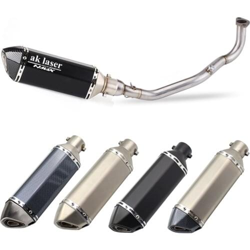 Motorcycle Exhaust Muffler Slip-On Full System Laser ak Front Link pipe for Yamaha NMAX 155 NMAX155 NMAX 125 NMAX125 2020 2021