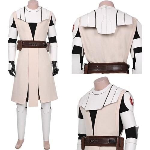 The Clone Wars Obiwan Kenobi Cosplay Costume Uniform Tops + Pants Outfits Adult Halloween Carnival Party Fancy Suit