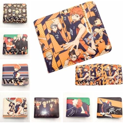 Anime Haikyuu Wallet Young Men and Women Short Wallets Fashion Comics Student PU Purse Cosplay Gift Q01