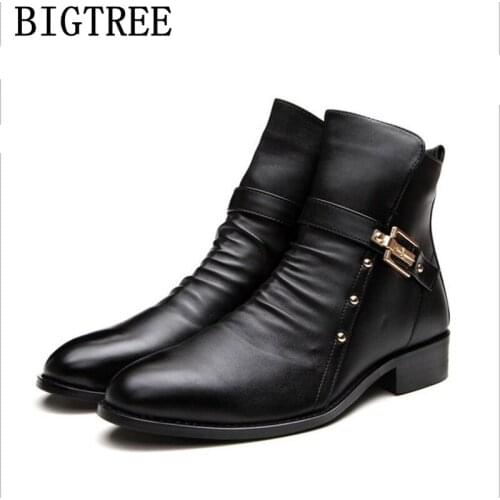 Leather Boots Men Shoes Ankle Boots Men Winter Shoes Men Shoes+male Zapatos De Hombre Chaussure Homme Bota Masculina נעליים