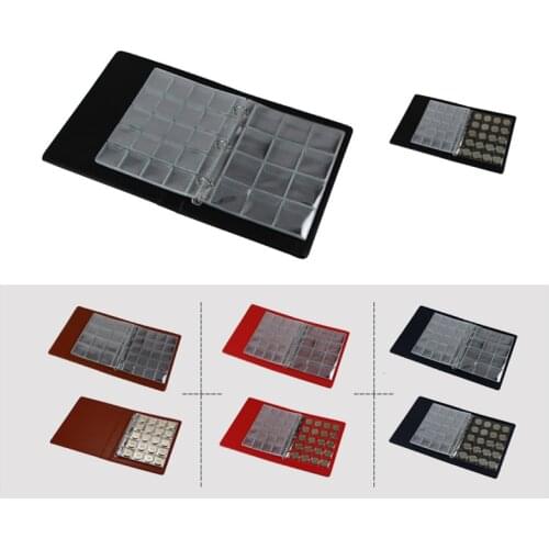 3 Hole leather coin album 12/20 pieces/page storage coins album sheets of coin album lCommemorative Coin Collection album Folder