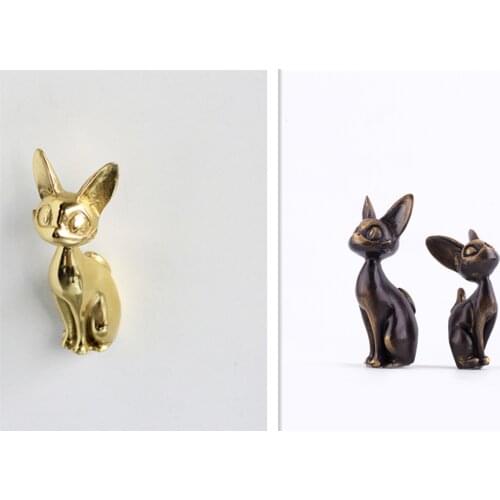 Brass Cabinet Knobs Wall Hanging Hook Animal Drawer Pulls Vintage Kitchen Door Handles and Knobs Furniture Handle Decoration