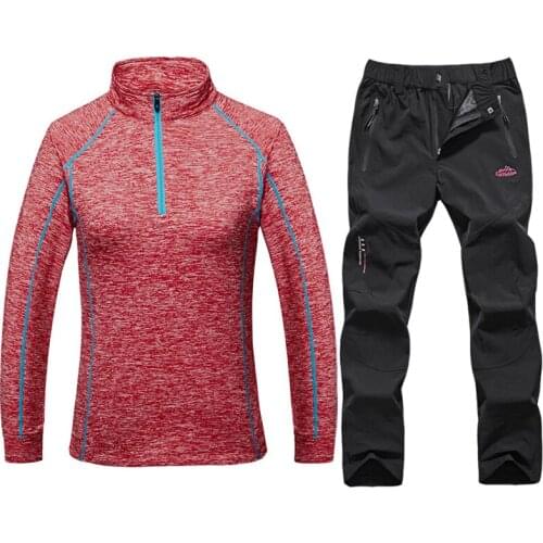 Summer Women Quick Dry T Shirt and Pants Fitness Tight Long Sleeve Sport Running tshirt Training Jogging Shirts Gym Sportswear