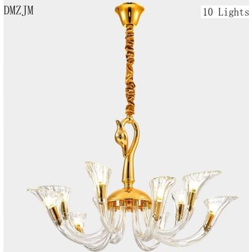 Art deco chandelier Luxury crystal lights fixtares chandelier crystal glass copper de cristal moderne lustre for home lighting