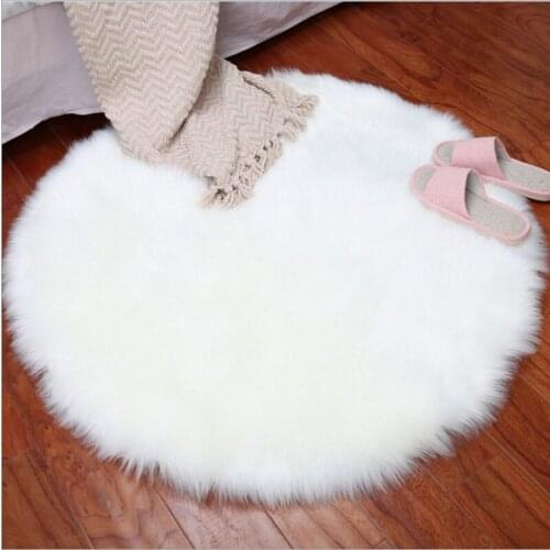 Multiple Sizes Soft Artificial Sheepskin Rug Chair Cover Bedroom Mat Artificial Wool Warm Hairy Carpet Seat Fur Area Rugs