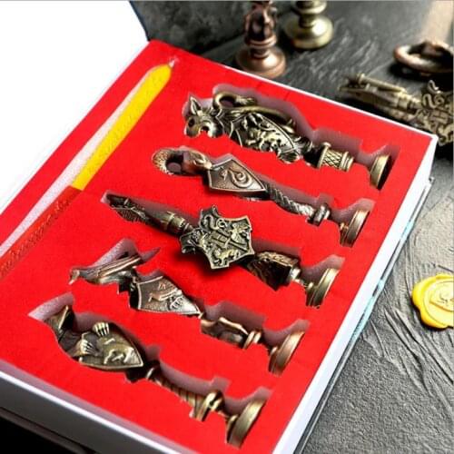 Hogworth Magic College Stereo Flachet Case Set Case Sealing Wax Print Animal Pattern