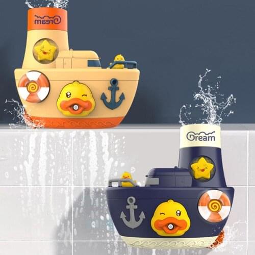 New Hot Bath Toys Duck Boat Sprinkler Shower Game Bath Baby Toy For Children Swimming Bathroom Bathing Shower Kids Toy