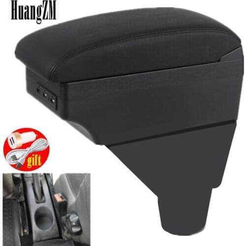 For Renault Logan 1 armrest box central Store content Storage box armrest box USB interface 2017