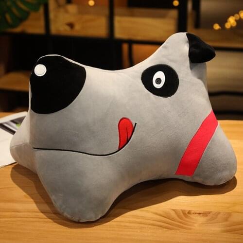 40cm × 32cm Dog Bone Pillow Cow pattern Pillow Blanket Two in One Waist Protection Plush Stuffed Toy Childrens Sleep Gift