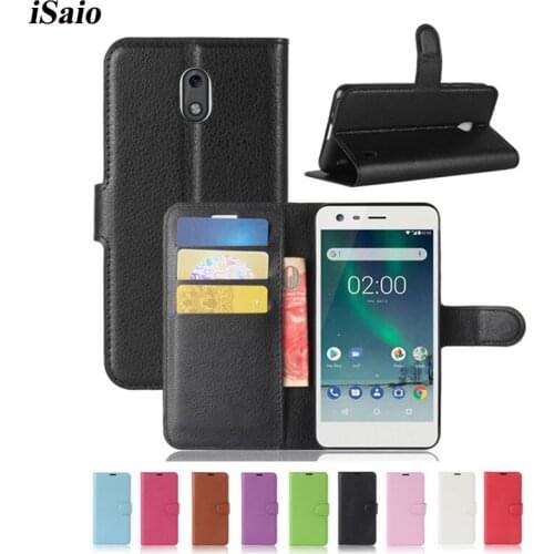 Luxury Case for Nokia 2 Flip Phone Cover 5.0 inch for Nokia 2 Case Leather TPU Inner Shell Stand Capa Coque with Card Holders