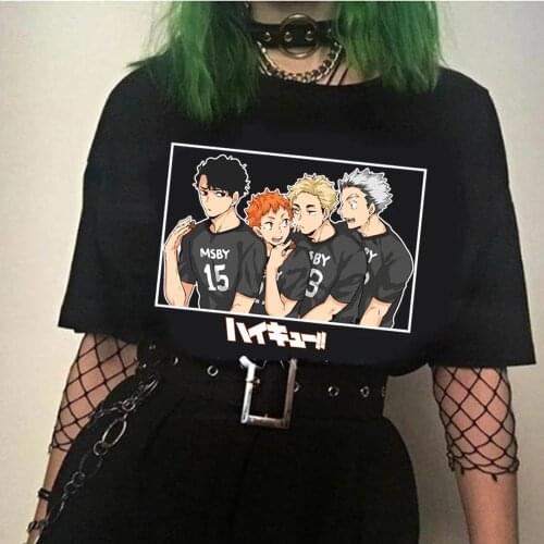 Haikyuu Funny T Shirt Men Unisex Anime T-shirt Cool Streetwear Graphic Tshirt Fashion Top Tees Male