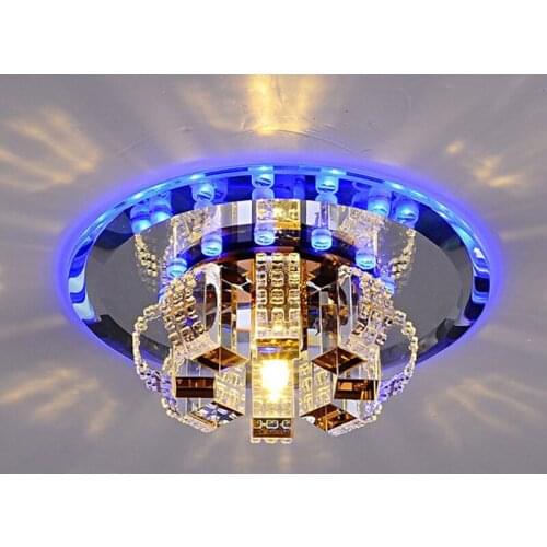 Modern Concise Led Balcony Lamp Embedded Surface Mounted 5W Crystal Aisle Corridor LED Ceiling Light