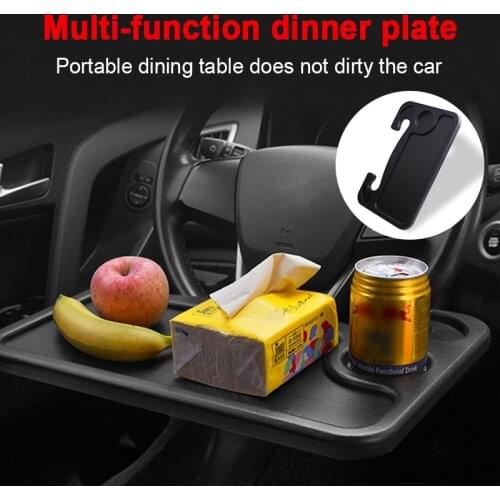 Car Table Steering Wheel Desk Car Travel Table Drink Food Coffee Holder Tray Car Laptop Computer Desk Mount Stand Seat Table