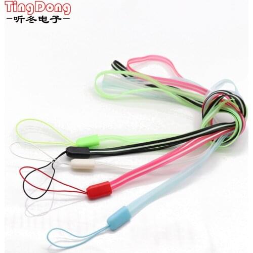TingDong 100pcs PCV for Camera Necklace For Camera Cell Phone IPod USB Mp3 Mp4 Key Ring Holder Mobile Phone Lanyard stra