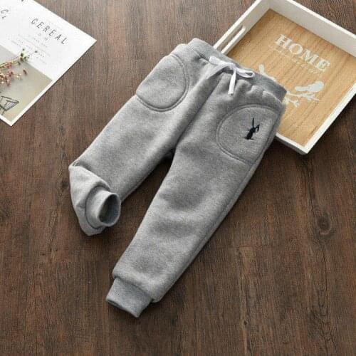 New Boy Girls Warm Pants Winter Children Thicken Outwear Pants Cotton Solid Kids Fleece Trousers Baby Casual Trousers