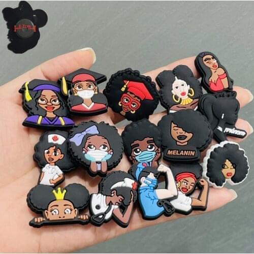 1PCS PVC Black Girl Magic Fridge Magnetic Sticker Black Lives Matter Job Refrigerator Magnets Souvenir Gifts Office Supplies