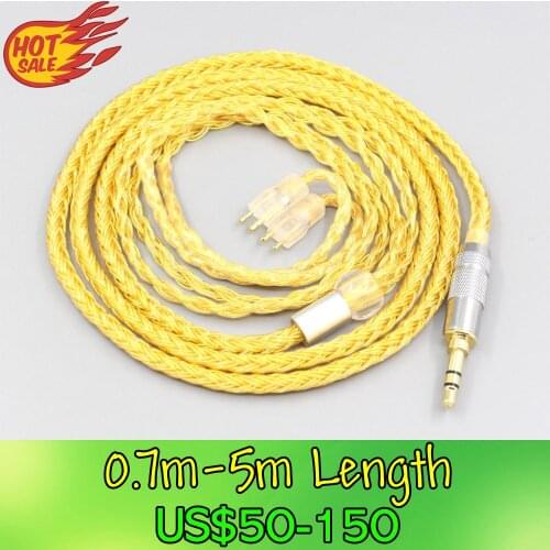 LN007348 16 Core OCC Gold Plated Earphone Cable For Fitear To Go! 334 private c435 mh334 Jaben 111(F111) MH333