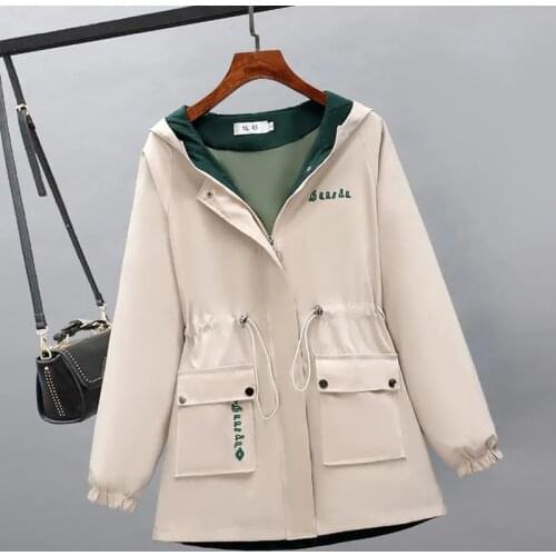2021 New Fashion Women Jacket Coat Long Sleeve Hooded Basic Jackets Windbreaker Famale Causal Womens Jacket Outwear Plus Size