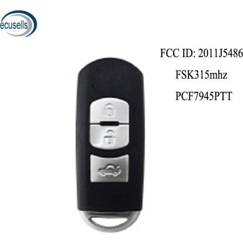 3 Button (Trunk Button)FSK315MHz Smart Remote Key PCF7945PTT FCCID2011J5486 MAZ24R