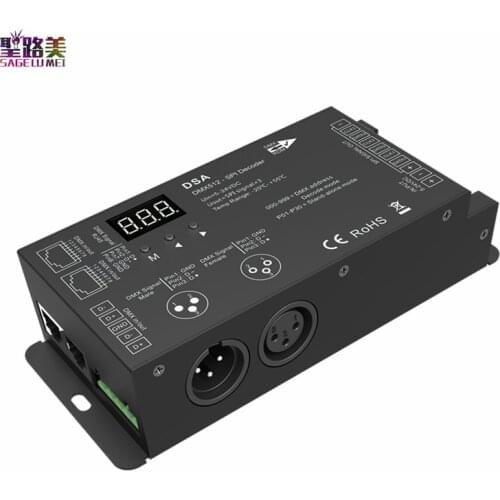 5-24VDC DMX512 to SPI Converter DSA DMX SPI singnal Decoder Controller For 2811,WS2812,LPD6803,TM1812 driving IC for Pixel light